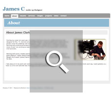 James Clark - Make-Up Artist websites by Mixform